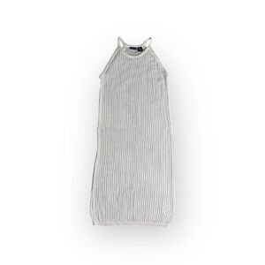 Tahari White Knit Sleeveless Beach Cover Up Dress Women’s Size M